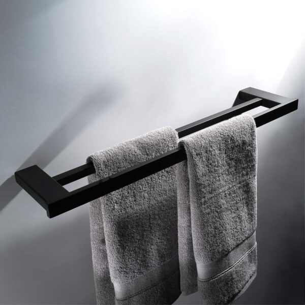 Straight edge double towel rail
